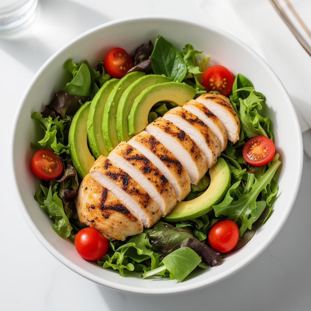Grilled chicken salad at Lola Cafe in San Antonio